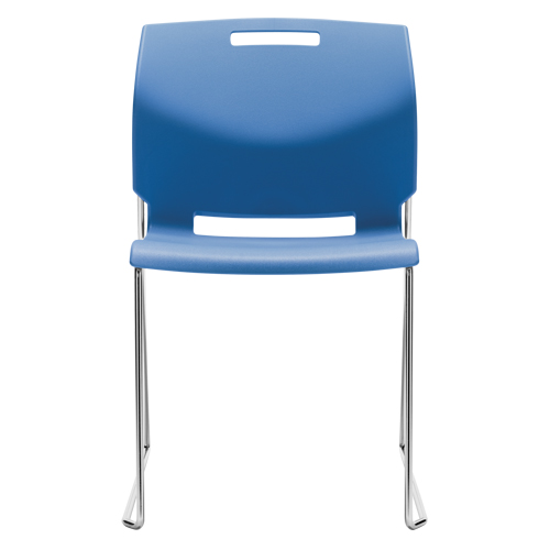 Chaise, Plastique, Hauteur 32-1/2", Capacit&eacute; 300 lb, Bleu Absolute Business Supply