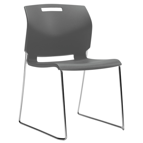Chaise, Plastique, Hauteur 32-1/2", Capacit&eacute; 300 lb, Gris Absolute Business Supply