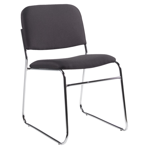 Armless Chair, Fabric, 30" High, 200 lbs. Capacity, Black Absolute Business Supply