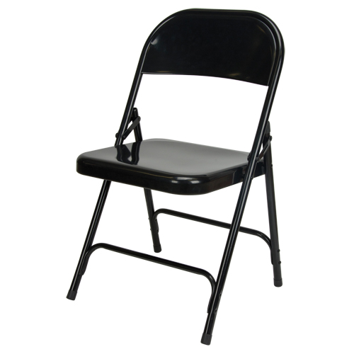 Chaise pliante, Acier, Noir, Capacit&eacute; 300 lb Absolute Business Supply