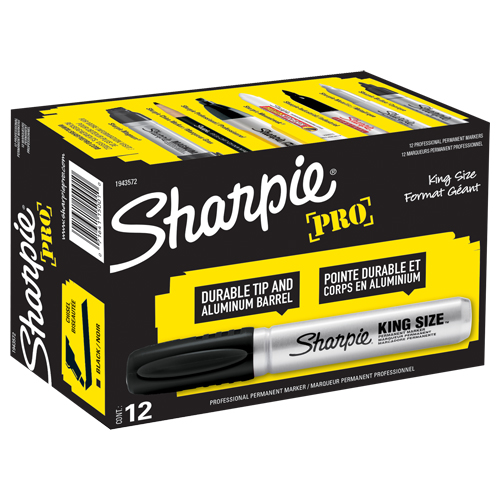 King Size Permanent Marker, Black, Chisel Tip Absolute Business Supply