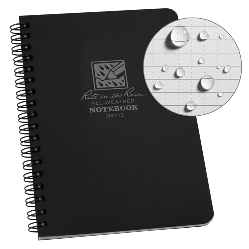 Side-Spiral Notebook, Soft Cover, Black, 64 Pages, 4-5/8" W x 7" L Absolute Business Supply