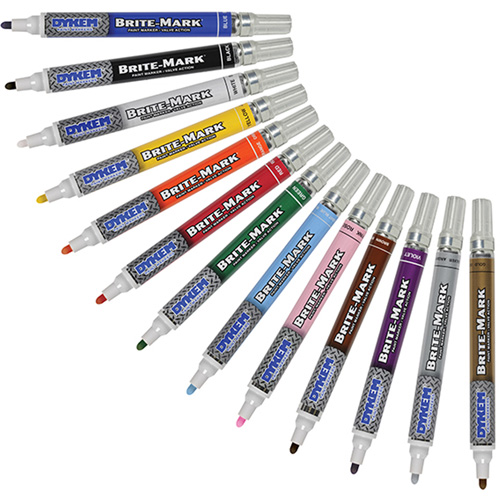 Brite-Mark&reg; Medium Paint Marker, Liquid, White Absolute Business Supply