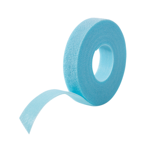 One-Wrap&reg; Cable Management Tape, Hook & Loop, 25 yds x 3/4", Self-Grip, Aqua Absolute Business Supply