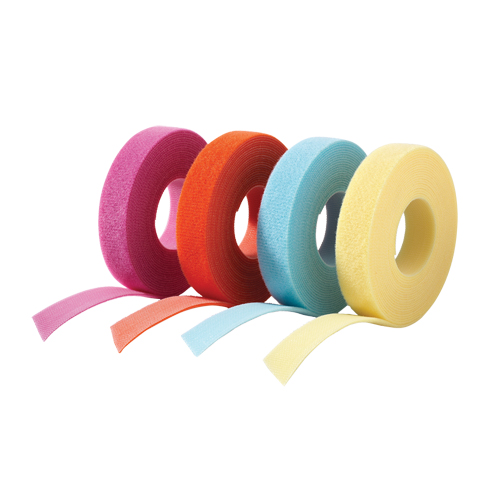 One-Wrap&reg; Cable Management Tape, Hook & Loop, 25 yds x 3/4", Self-Grip, Aqua Absolute Business Supply