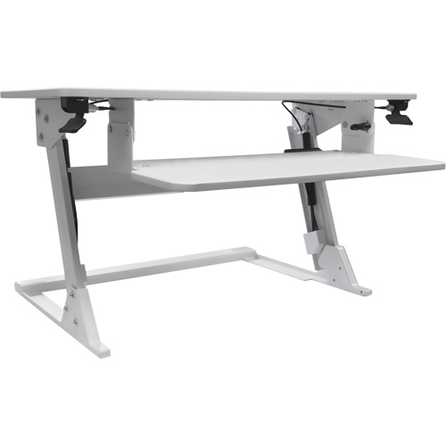 Goya Sit-Stand Workstation, Desktop Unit, 21" H x 35-2/5" W x 24" D, White Absolute Business Supply