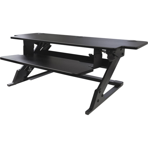 Goya Sit-Stand Workstation, Desktop Unit, 20" H x 42" W x 16" D, Black Absolute Business Supply