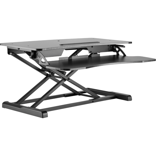 Goya Sit-Stand Workstation, Desktop Unit, 22" H x 31-1/2" W x 24" D, Black Absolute Business Supply