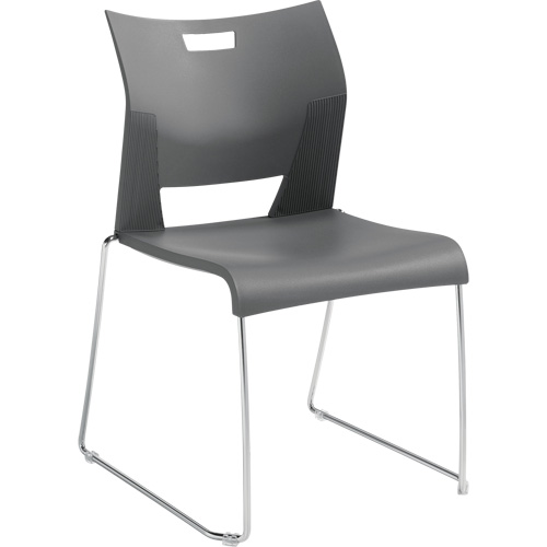 Duet Armless Training Chair, Plastic, 33-1/4" High, 350 lbs. Capacity, Grey Absolute Business Supply