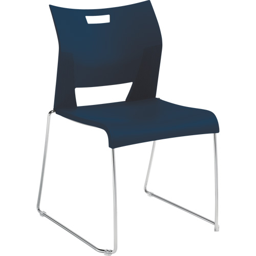 Duet Armless Training Chair, Plastic, 33-1/4" High, 350 lbs. Capacity, Blue Absolute Business Supply