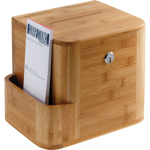 Boîte &agrave; suggestions en bambou Absolute Business Supply