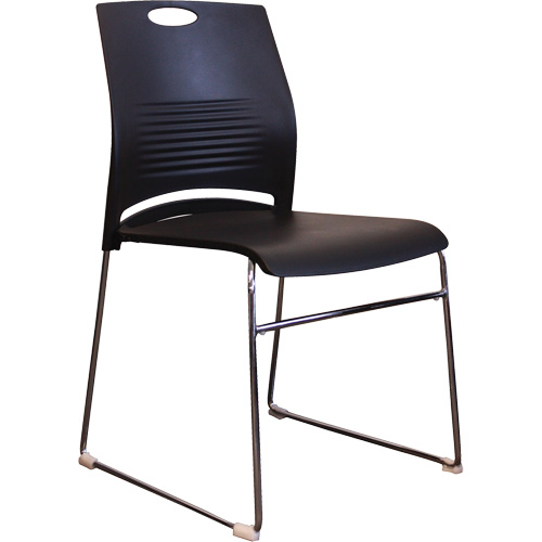 Activ Series Stacking Chairs, Plastic, 23" High, 275 lbs. Capacity, Black Absolute Business Supply