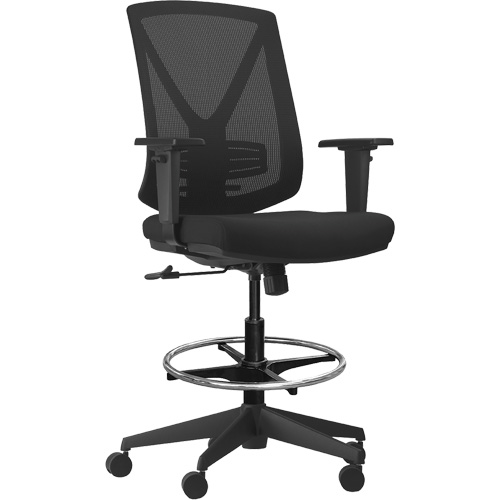Activ Series Premium Synchro-Tilt Adjustable Chair, Fabric/Mesh, Black, 275 lbs. Capacity Absolute Business Supply