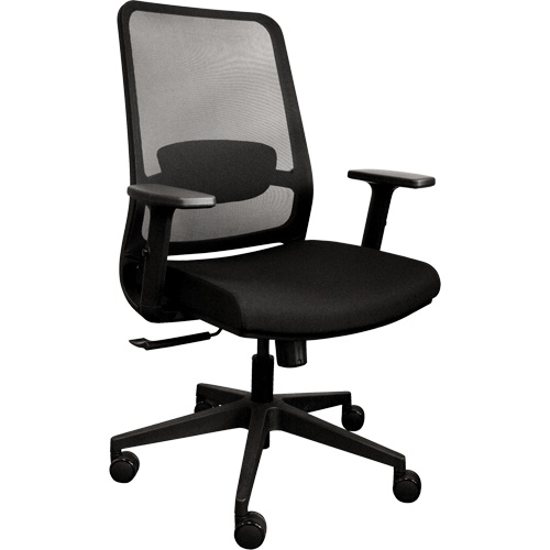 Activ Series Synchro-Tilt Office Chair, Fabric/Mesh, Black, 275 lbs. Capacity Absolute Business Supply