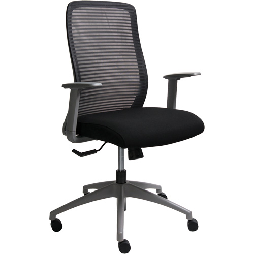 Chaise de bureau ajustable s&eacute;rie Era, Tissu/Mailles, Noir, Capacit&eacute; 275 lb Absolute Business Supply
