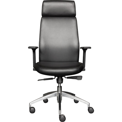 Activ Series High Back Executive Chair, Polyurethane/Vinyl, Black, 275 lbs. Capacity Absolute Business Supply