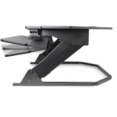 Goya Sit-Stand Corner Work Station, Desktop Unit, 20" H x 42" W x 37-4/5" D, Black Absolute Business Supply