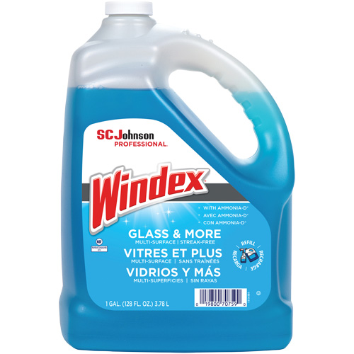 Nettoyant pour vitres Windex avec Ammoniac-D, 3,8 L, Cruche Absolute Business Supply