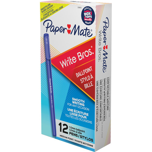Stylo &agrave; bille Paper Mate Write Bros, Bleu, 1 mm Absolute Business Supply