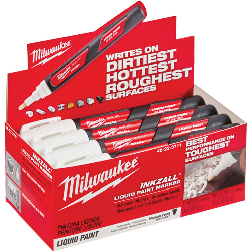 Inkzall Paint Markers, Liquid, White Absolute Business Supply
