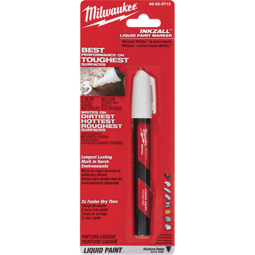 Inkzall Paint Marker, Liquid, White Absolute Business Supply