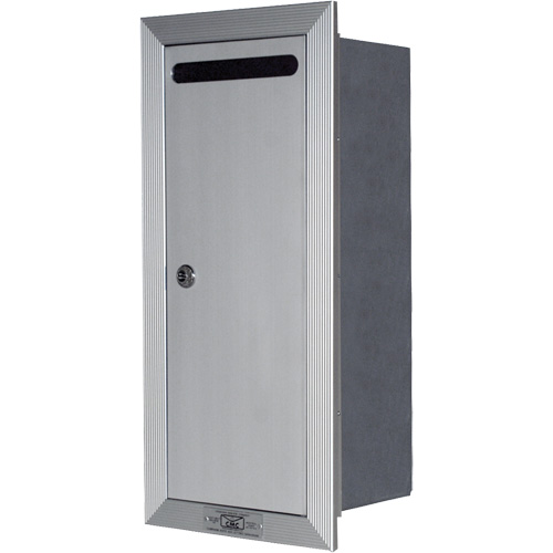 Boîte de collecte en retrait, Fixation Mural, 16-3/16" x 6-3/8", Aluminium Absolute Business Supply