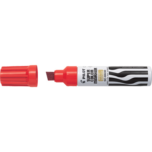 Super Colour Jumbo Permanent Marker, Red, Chisel Tip Absolute Business Supply