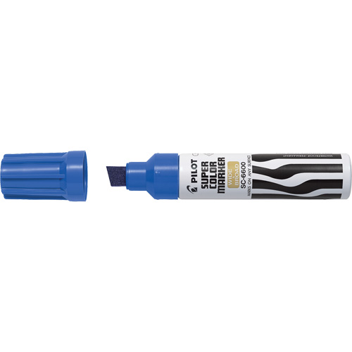 Super Colour Jumbo Permanent Marker, Blue, Chisel Tip Absolute Business Supply