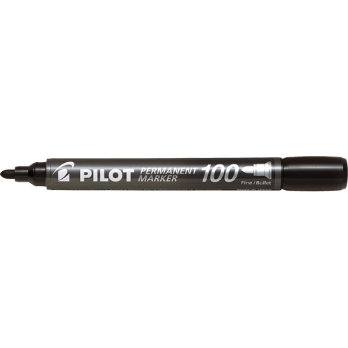 Pilot 100 Permanent Marker, Black, Bullet Tip Absolute Business Supply