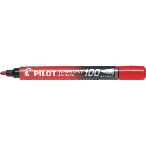 Series 100 Permanent Marker, Red, Bullet Tip Absolute Business Supply