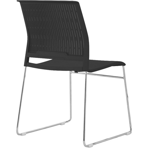 Chaises empilables, Polypropyl&egrave;ne, Hauteur 32-3/8", Capacit&eacute; 250 lb, Noir Absolute Business Supply