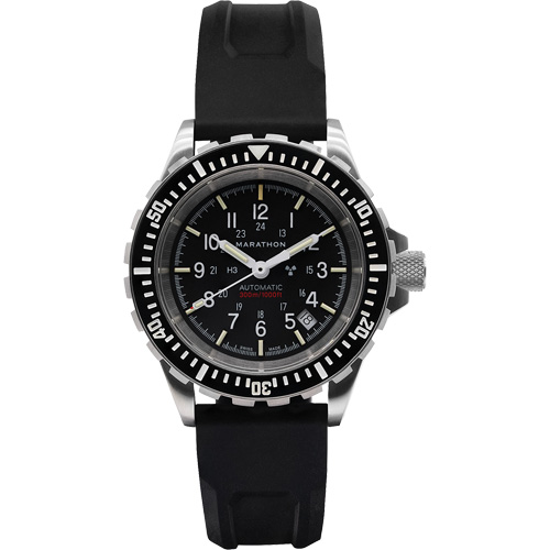 Grande montre automatique de plong&eacute;e, Num&eacute;rique, &agrave; piles, 41 mm, Noir Absolute Business Supply