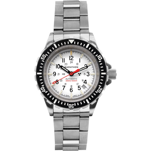 Grande montre automatique de plong&eacute;e &eacute;dition arctique GSAR avec bracelet en acier inoxydable, Num&eacute;rique, &agrave; piles, 41 mm, Argent Absolute Business Supply
