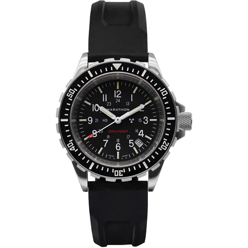 Grande montre automatique de plong&eacute;e, Num&eacute;rique, &agrave; piles, 41 mm, Noir Absolute Business Supply