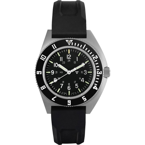 Montre Steel Navigator sur ensemble bracelet en caoutchouc noir de trois morceaux, Num&eacute;rique, &agrave; piles, 41 mm, Noir Absolute Business Supply