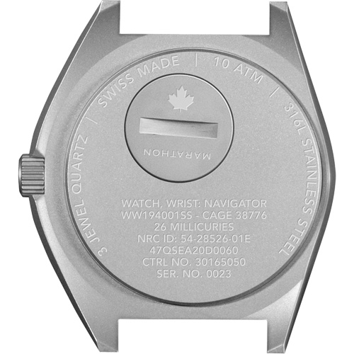 Montre Steel Navigator sur ensemble bracelet en caoutchouc noir de trois morceaux, Num&eacute;rique, &agrave; piles, 41 mm, Noir Absolute Business Supply