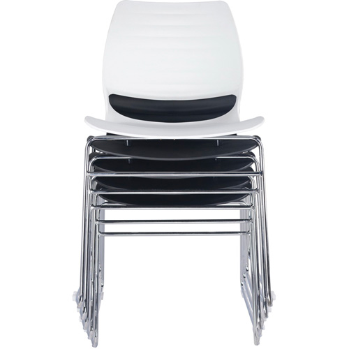 Stacking Chairs, Polypropylene, 32" High, 250 lbs. Capacity, Black Absolute Business Supply