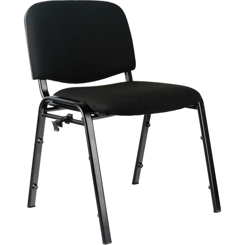 Stacking Chairs, Fabric, 32" High, 250 lbs. Capacity, Black Absolute Business Supply