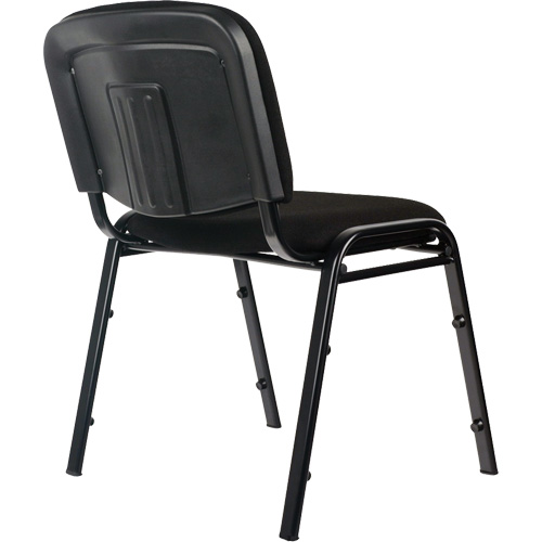 Stacking Chairs, Fabric, 32" High, 250 lbs. Capacity, Black Absolute Business Supply