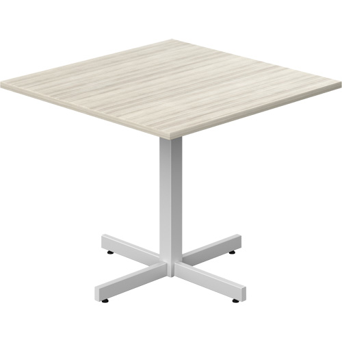 Table carr&eacute;e &agrave; hauteur r&eacute;glable Newland, 36" lo x 36" la x 29" h, Dessus de 1", Stratifi&eacute;, Havane Absolute Business Supply