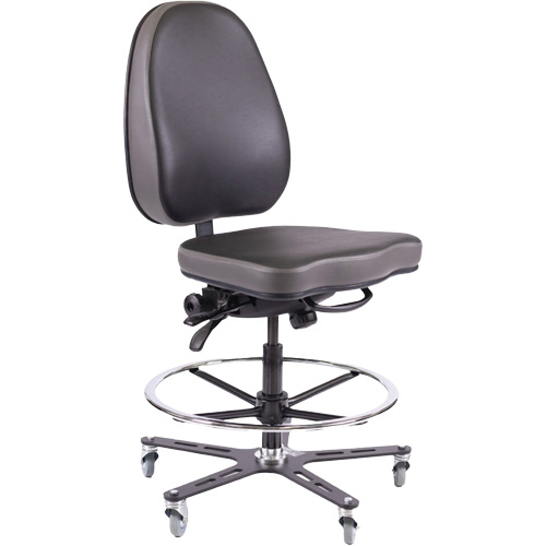 Chaise industrielle ergonomique TF180, Mobile, Ajustable Hauteur, Capacit&eacute; 280 lb Absolute Business Supply