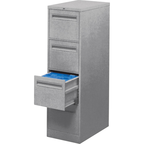 Vertical Filing Cabinet with Recessed Drawer Handles, 3 Drawers, 18.15" W x 26.56" D x 40" H, Grey Absolute Business Supply