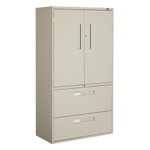 Multi-Stor Cabinet, Steel, 3 Shelves, 65-1/4" H x 36" W x 18" D, Beige Absolute Business Supply