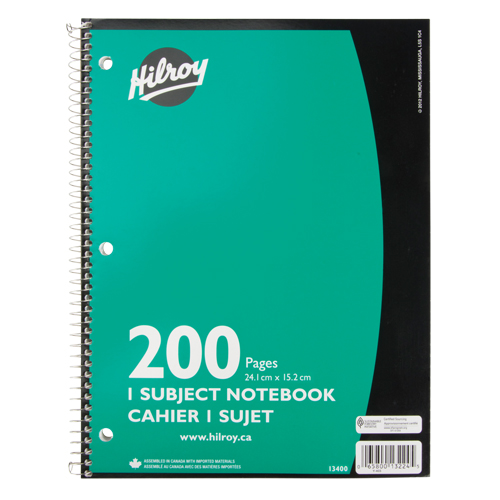 1 Subject Spiral Notebook Absolute Business Supply