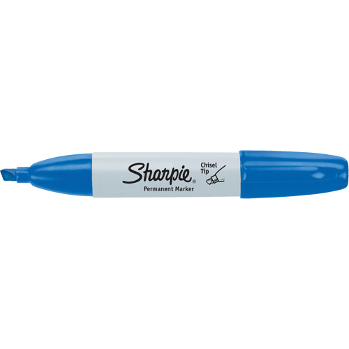 Permanent Marker, Blue, Chisel Tip Absolute Business Supply