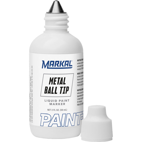 Paint-Riter&reg; Metal Ball Tip, Liquid, White Absolute Business Supply