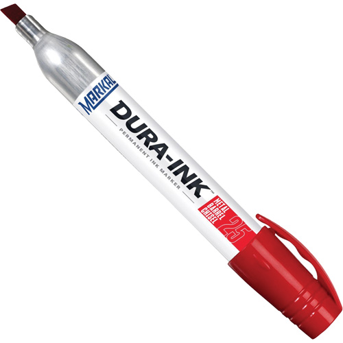 Dura-Ink&reg; Markers - #25 Felt-Tip, Red, Chisel Tip Absolute Business Supply