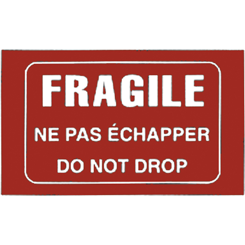 &eacute;tiquettes pour traitement sp&eacute;cial bilingues Fragile, 5" lo x 3" la, Blanc/rouge Absolute Business Supply