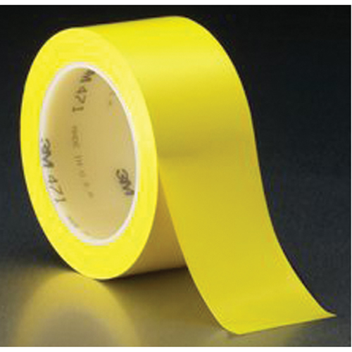 471 Vinyl Tape, 50.8 mm (2") W x 32.9 m (108') L, 5.3 mils, Yellow Absolute Business Supply