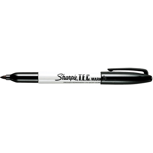 T.E.C. Permanent Marker, Black, Fine Tip Absolute Business Supply